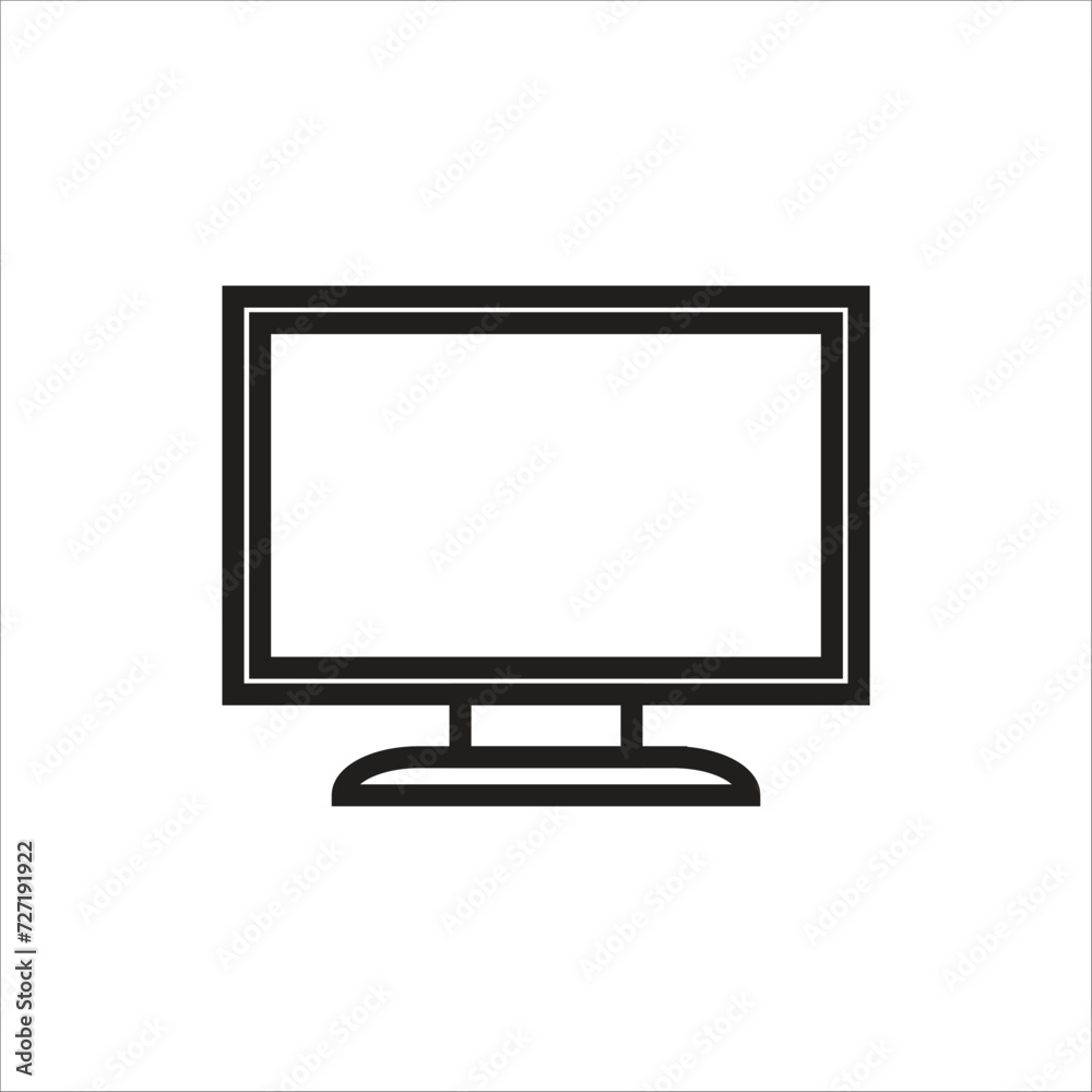 tv vector icon line template tv vector icon line template