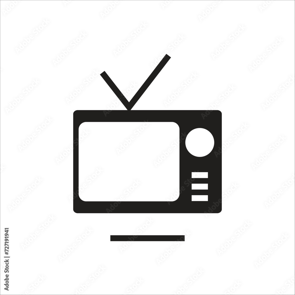 tv vector icon line template tv vector icon line template