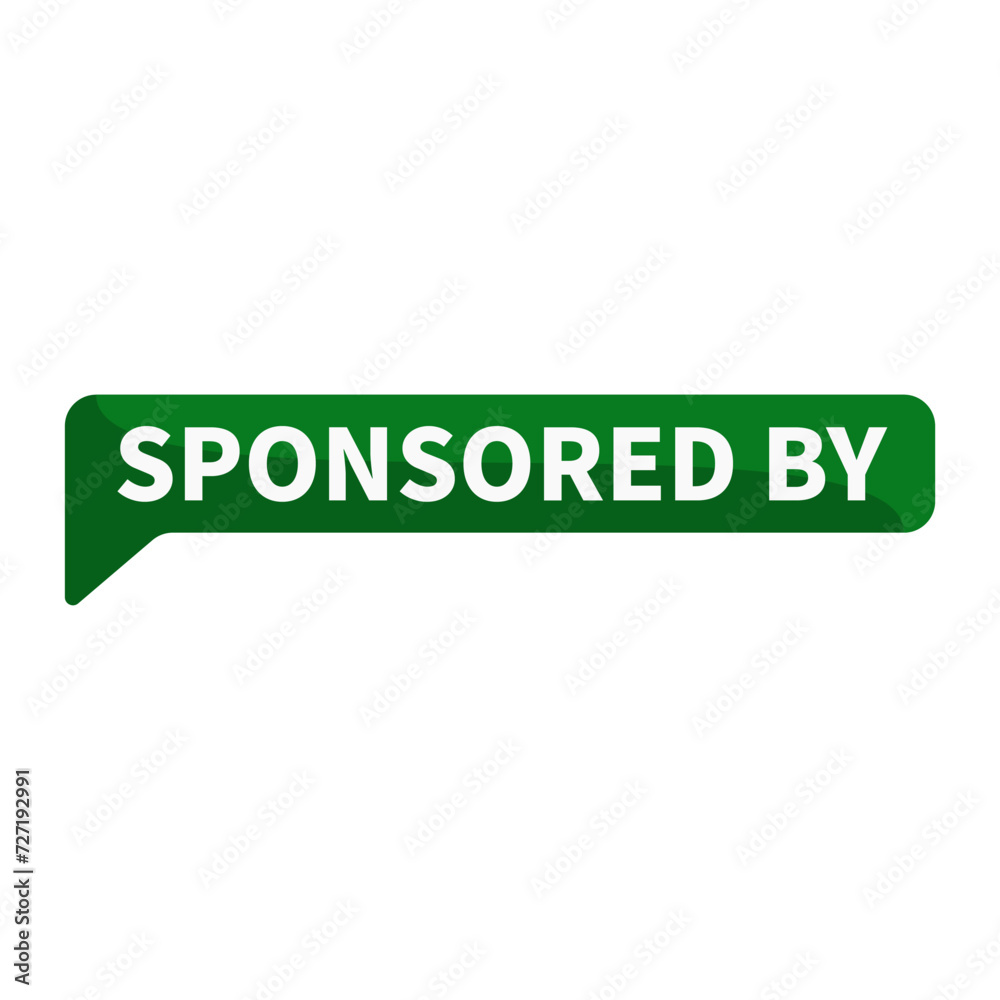 Sponsored By Text In Green Rectangle Shape For Information Announcement Business Marketing Social Media
Sponsored By Text In Green Rectangle Shape For Information Announcement Business Marketing Social Media