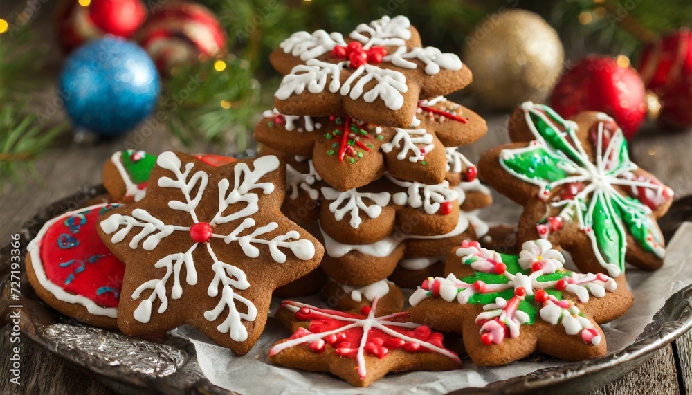 traditional iced gingerbread christmas cookies