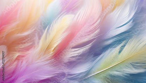 pastel colour feather abstract background © Aedan