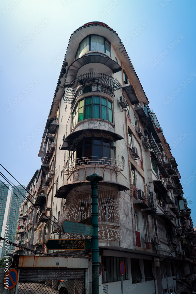 Impressive High-Rise Building With Abundant Balconies in Macau