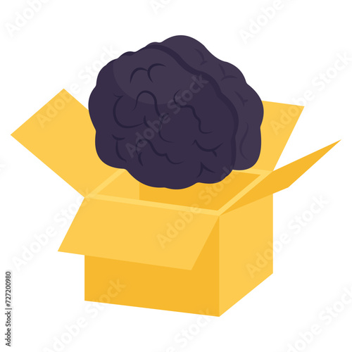 Modern design icon of think outside the box 