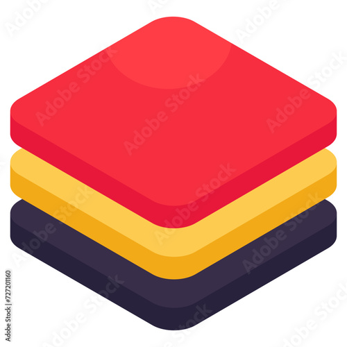 An editable design icon of layers 