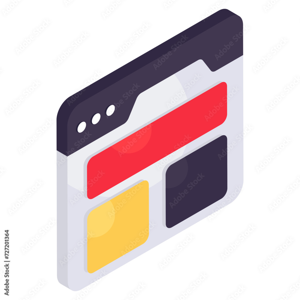 Modern design icon of web layout Modern design icon of web layout
