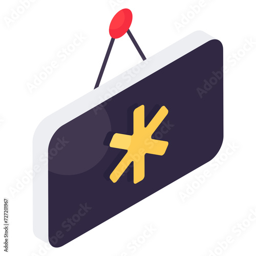 Conceptual isometric design icon of medical board