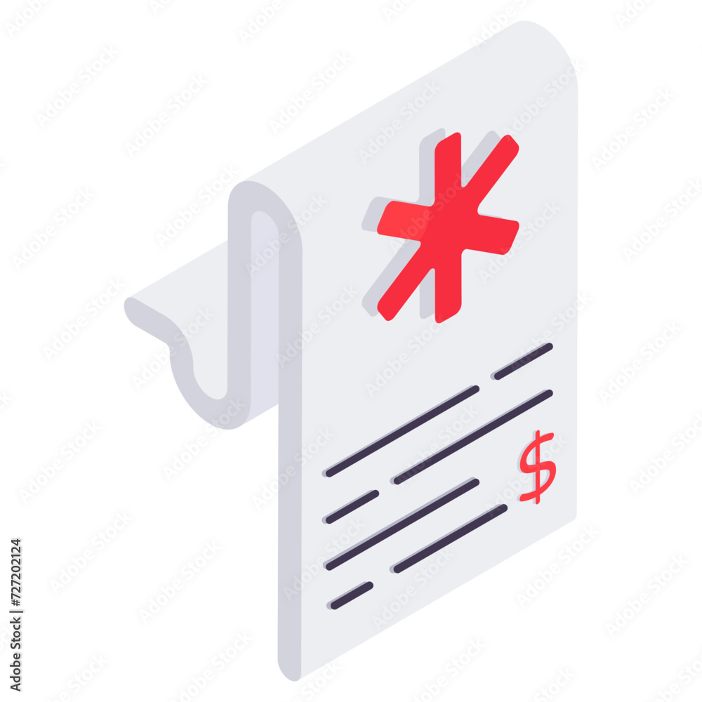 Obraz premium Trendy design icon of rx, medical instructions 