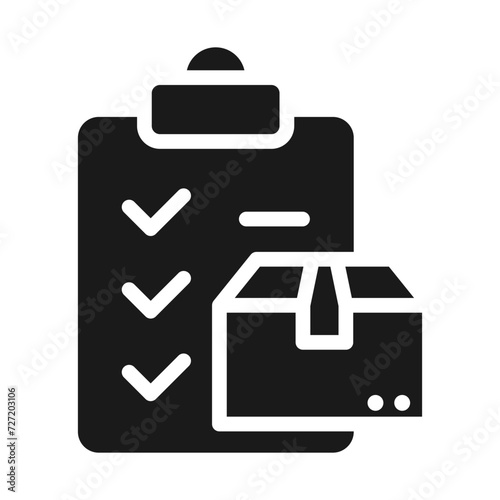 delivery list glyph icon isolated on white background. delivery list vector icon for web, mobile and ui design
