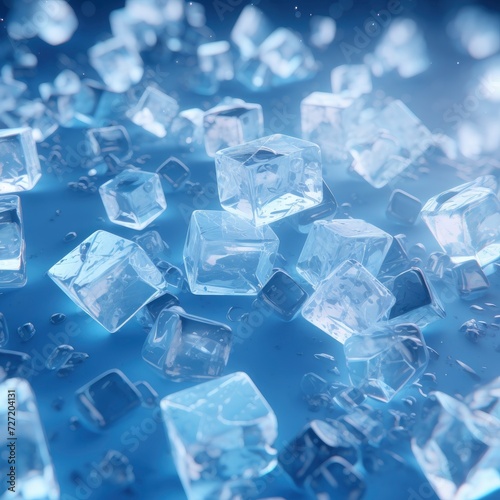 realistic ice cubes background