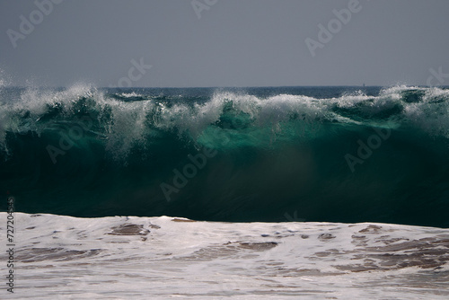 wave breaking on the beach