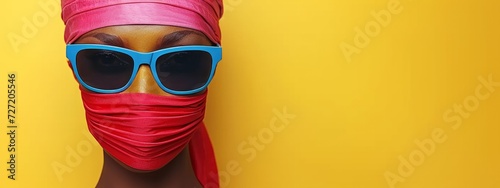 Mannequin Wearing Sunglasses and Red Bandana