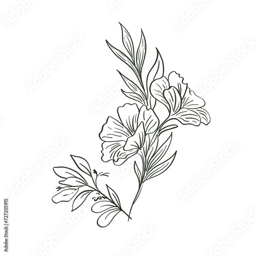 Flower artline colorful images illustration images icons