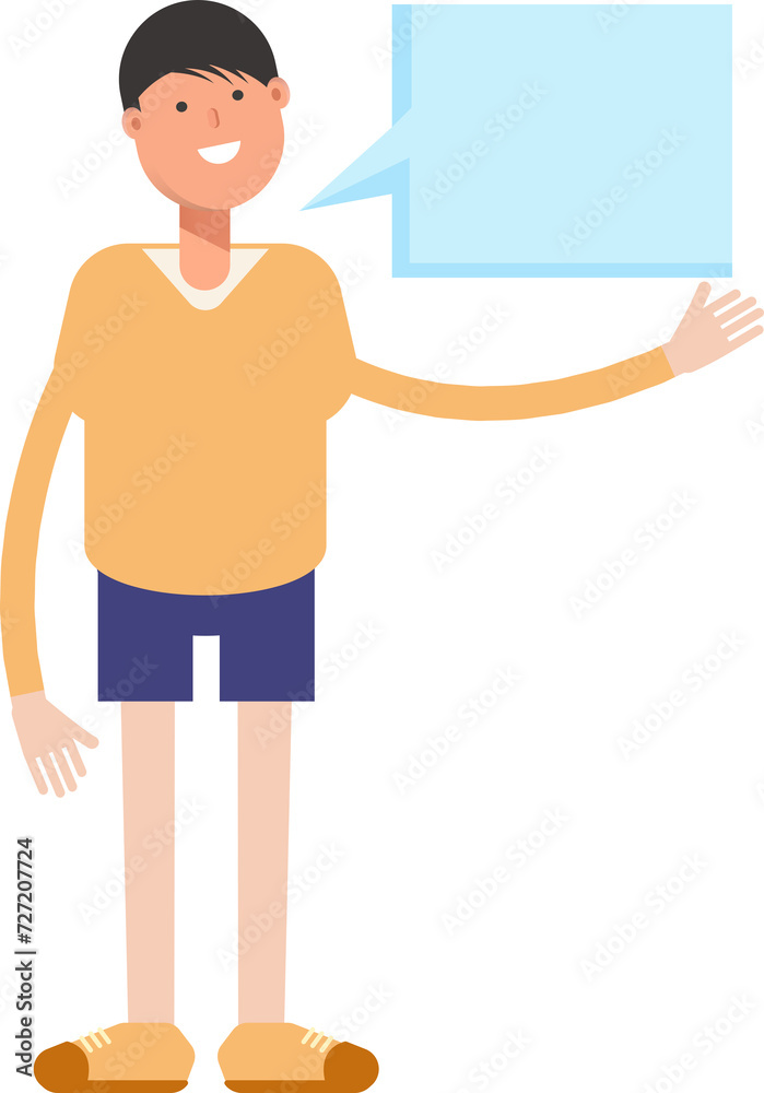 Boy Character and Speech Bubble
Boy Character and Speech Bubble