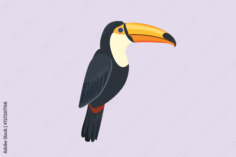 Naklejka premium Flying bird concept. Colored flat vector illustration isolated.