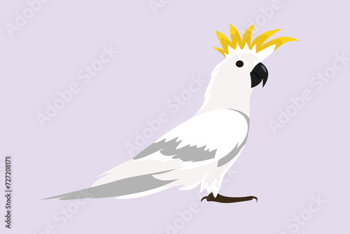 Flying bird concept. Colored flat vector illustration isolated.