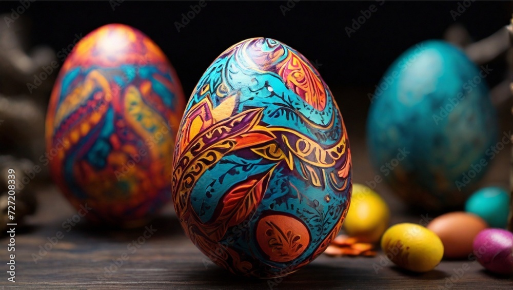 closeup of Easter's egg closeup of Easter's egg