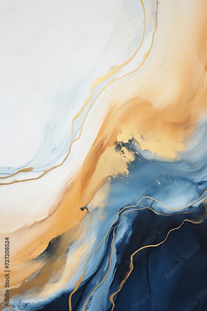Abstract Flow Acrylic Painting, White Yellow Blur with Gold Line Texture. Marble, Smoke, Watercolor or Aquarelle Background Abstract Flow Acrylic Painting, White Yellow Blur with Gold Line Texture. Marble, Smoke, Watercolor or Aquarelle Background