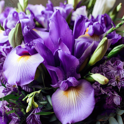 Bouquet of irises, flowers