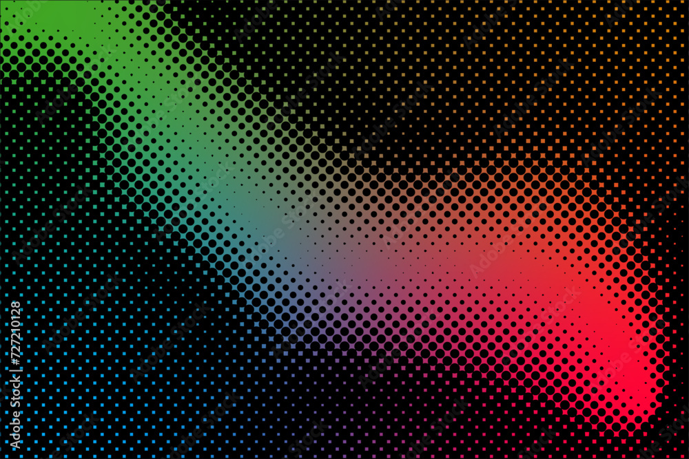 Halftone background, black shape Halftone background, black shape