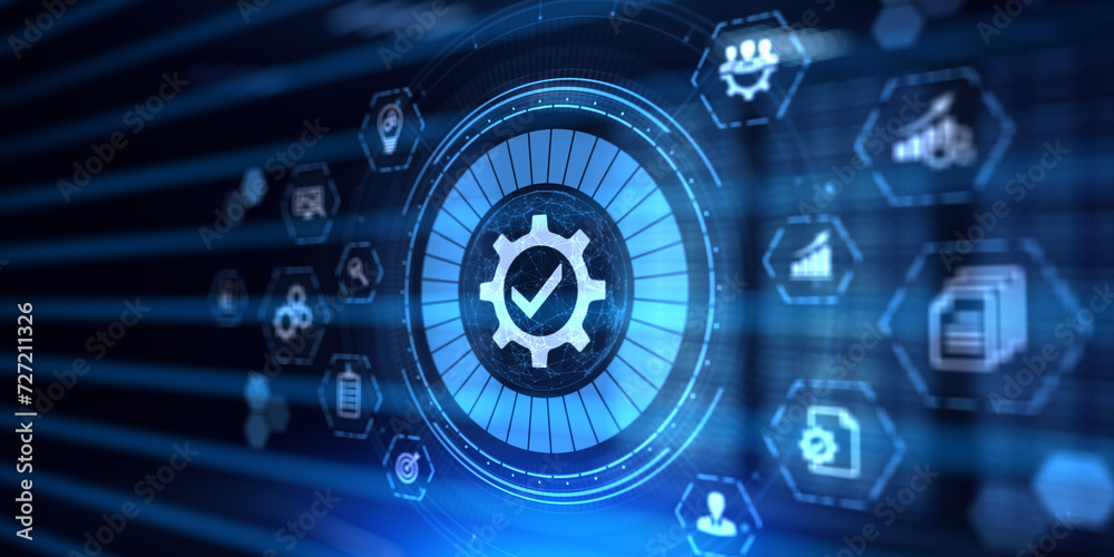 Standards quality control certification standardisation business technology concept. Standards quality control certification standardisation business technology concept.