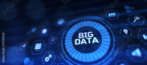 Big data analytics software business technology concept.