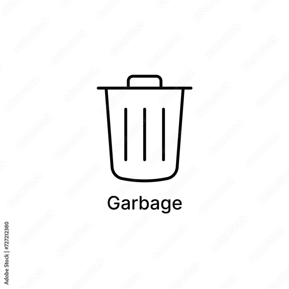 Garbage or trash icon Garbage or trash icon