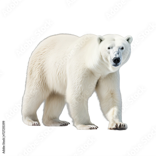 polar bear  on a transparent background png isolated