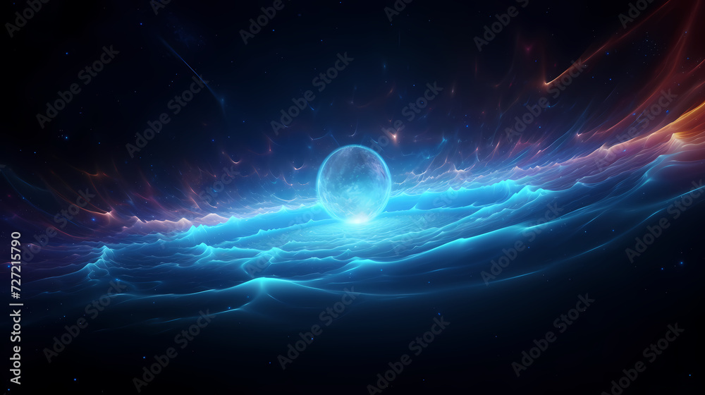 Obraz premium Space galaxy background, 3D illustration of nebulae in the universe