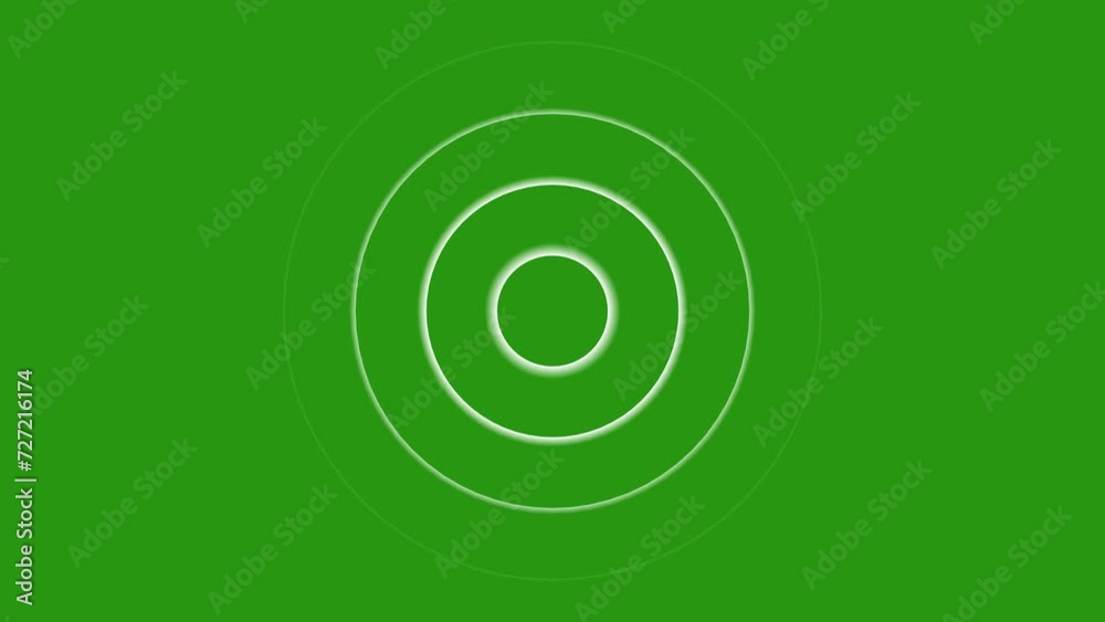 Radio wave station signal animated green background 4k video.