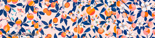 A charming pattern inspired by peach blossoms. Mix timeless luxury and modern aesthetics in your design. Include elements that reflect the essence of the brand. smooth pattern integration