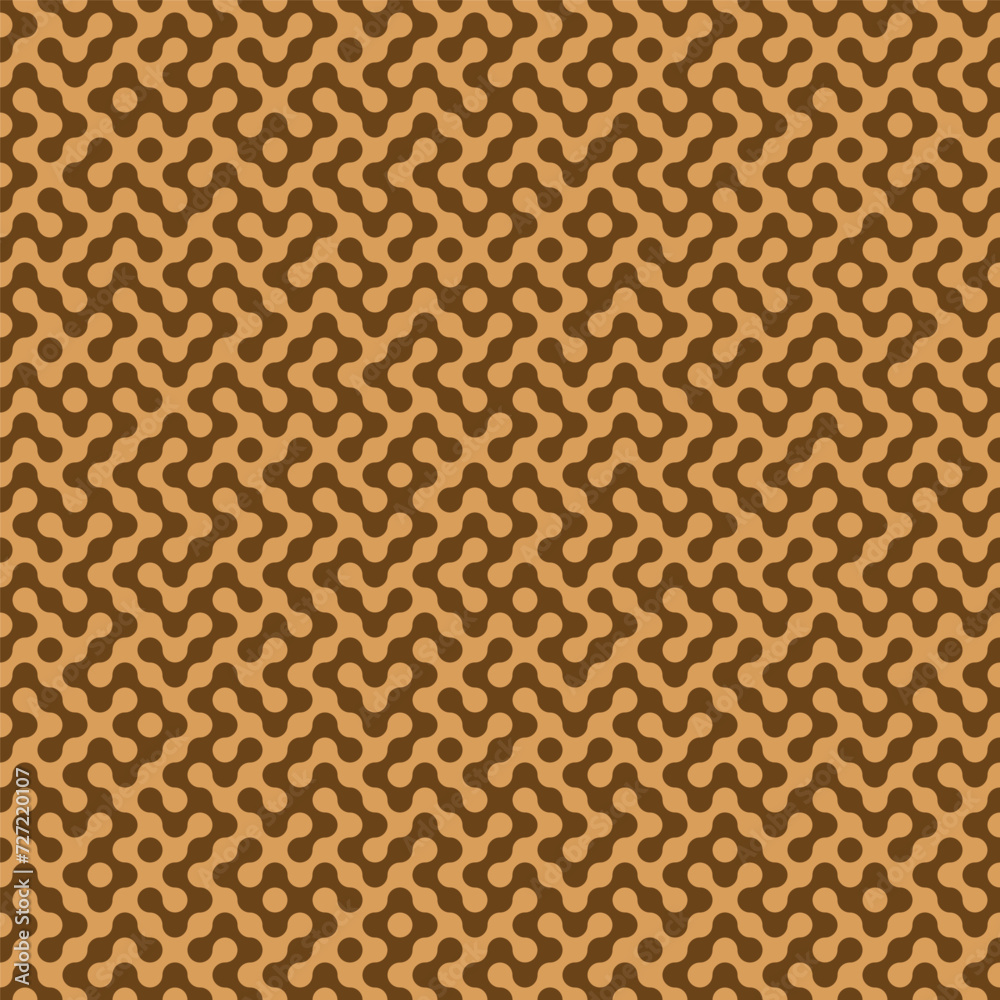 Brown seamless geometric rounded diagonal maze pattern Brown seamless geometric rounded diagonal maze pattern