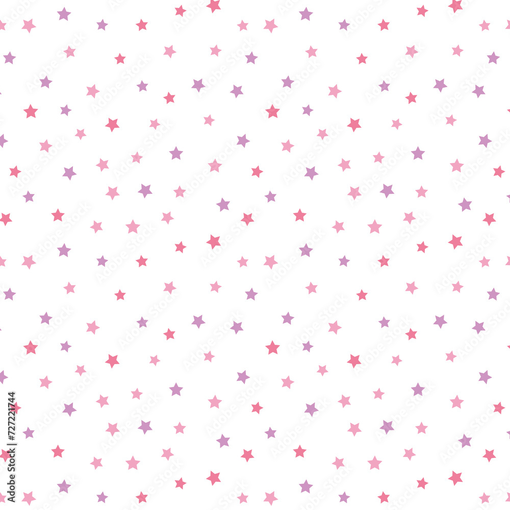 Colorful pink stars spread seamless pattern vector illustration