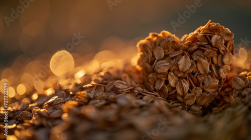 Heartfelt Crunch: Granola Artistry. Generative AI photo