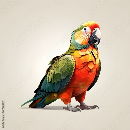 Kea , New Zealand parrot , in a watercolor style. Generative AI photo
