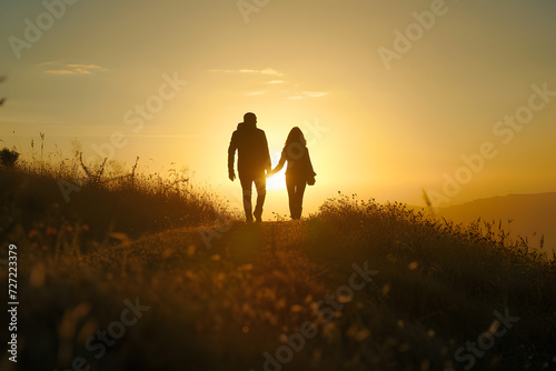 Sunset Serenade: A Majestic Stroll Downhill © Ilugram