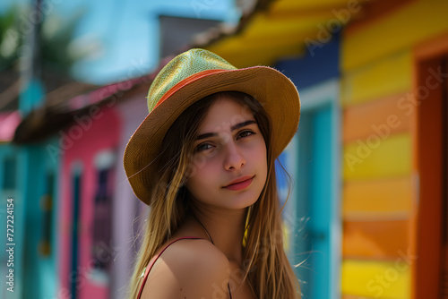 The Hat Lady: A Colorful Encounter © Ilugram