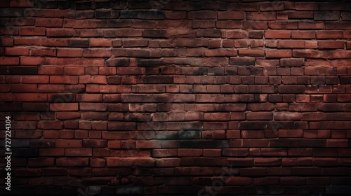 large red brick wall texture in dark background