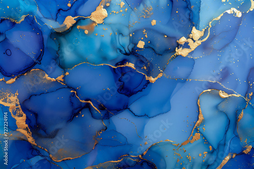 Navy, blue and gold abstract background.