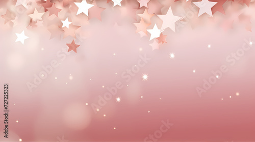 Flat lay composition for festive background with festive decorations and stars