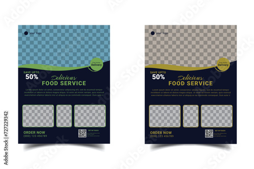 Creative food or restaurant social media post template design. 