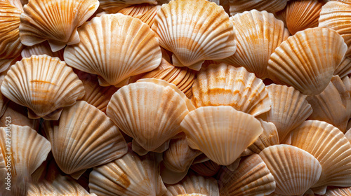  a close up of a bunch of seashells in a pile with a caption that reads, there is a lot of seashells in the picture.