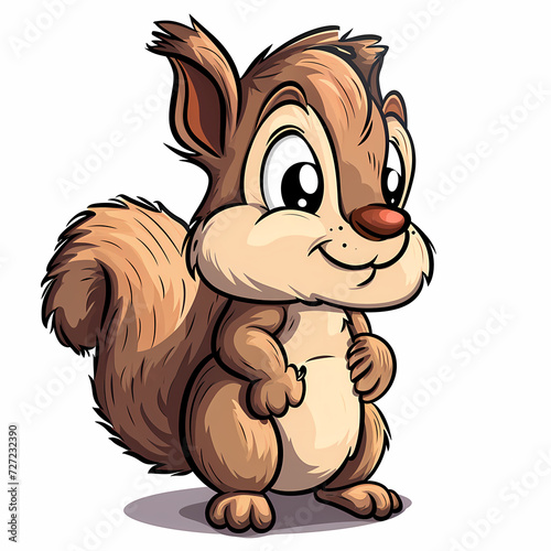 Cute cartoon squirrel