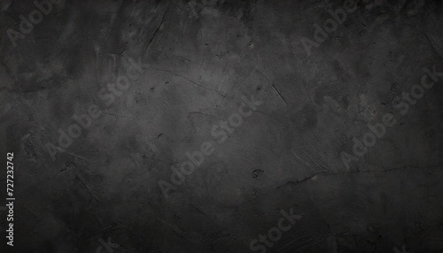 black rough concrete wall wide texture dark grunge background