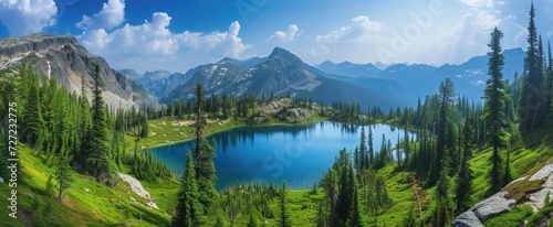 Lake in the Mountains, Nature's Paradise, A Serene Forest Lake, The Blue Lagoon of the Woods.