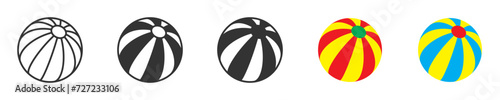 Beach ball icon. Vector illustration