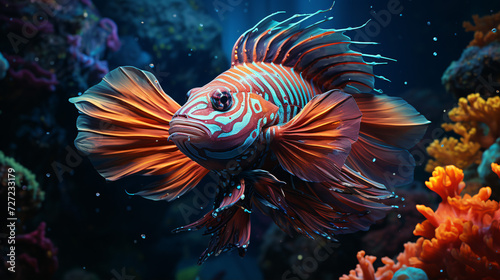 Explore a hyper-realistic oceanic landscape with awe-inspiring accuracy  displaying the captivating diversity of sea-dwellers.
