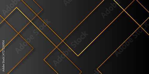 Square shape black background with gold sparkling light. Classic and elegant designs for industry and business. illustration of luxury and photographic template.