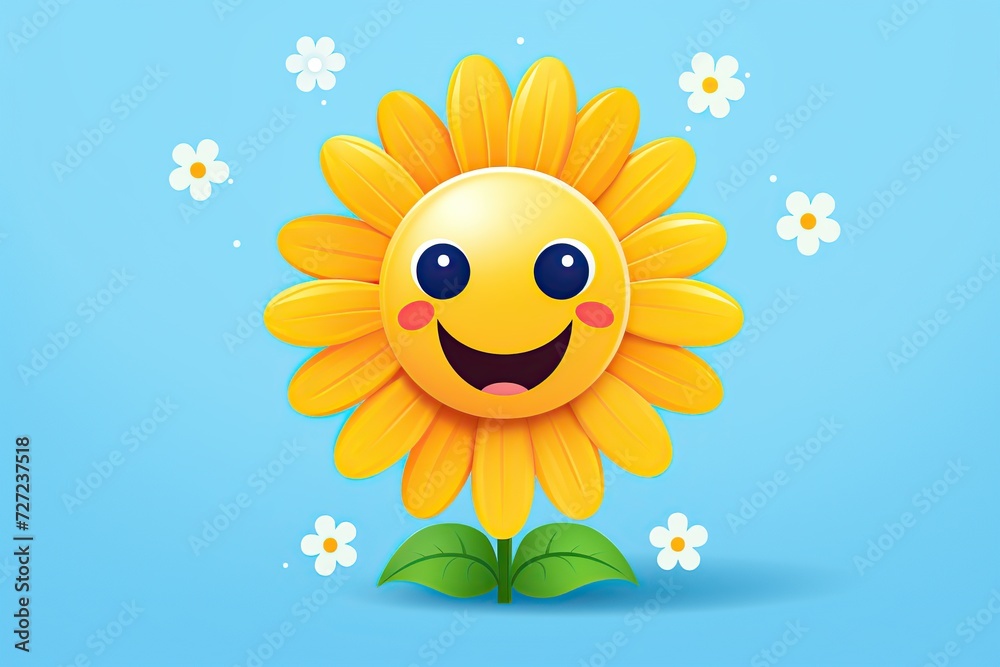 happy daisy in Daisy day , Daisy day illustration, generative Ai 