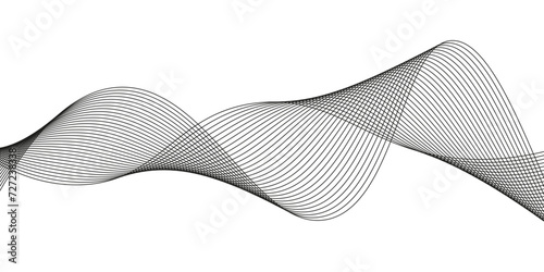 Abstract modern wavy stripes geometric background on a white paper, modern dynamic curved wave line, Luxury abstract geometric background design with white line pattern, Curved smooth geometric wave.