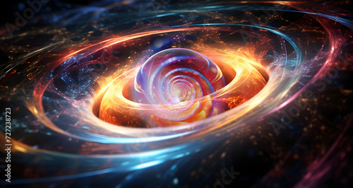 A vortex spiralling within a vortex - quantum scalar torus energy concept rotating spinning whirling energy forms 
 photo